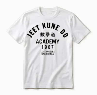 Jeet Kune Do Academy Mens Martial Arts Bruce Lee M Unisex T-Shirt - White