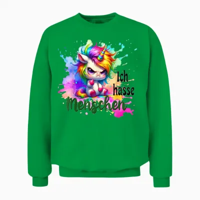 Ich Hasse Menschen Unisex Sweatshirt - Irish Green