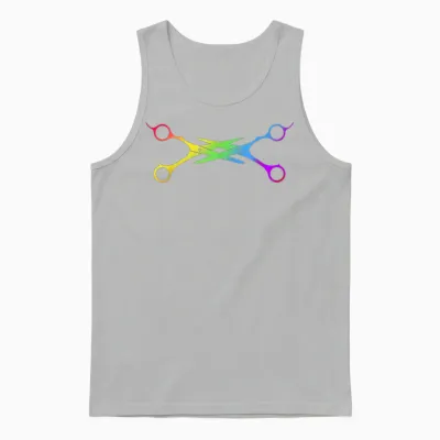 Ciseaux Lesbienne Equal Rights Lgbt Gay Pride Couple Lesbienne Unisex Tank Top - Ash