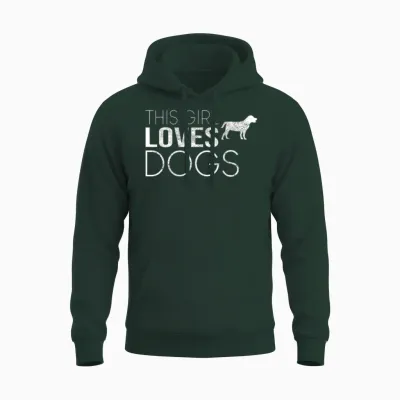 Girl Dog Saying Unisex Hoodie - Forest