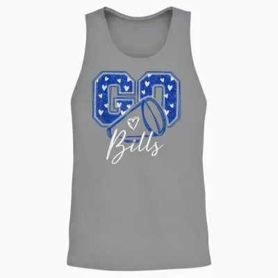 Go Cheer Bills Design Shirt for Man Women Girls Unisex Tank Top - Sport Grey