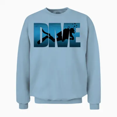 Scuba Diving Dive Dive Apnea Man Woman Unisex Sweatshirt - Light Blue