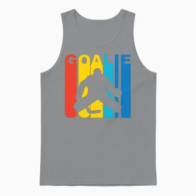 Retro Hockey Goalie Unisex Tank Top - Sport Grey