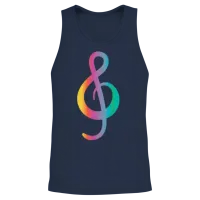 Music Note — Lovers Gift Unisex Tank Top - Navy – 2