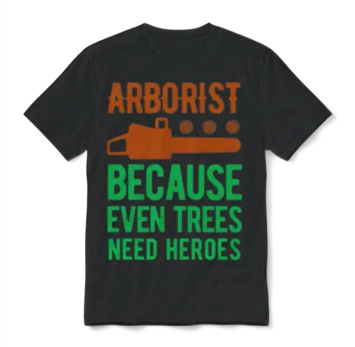 Funny Arborist Unisex T-Shirt - Black