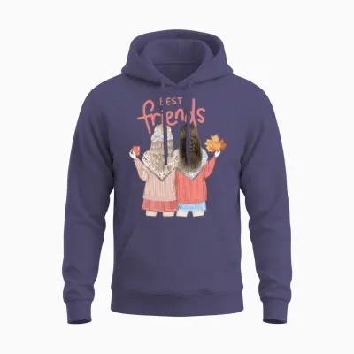 Best Friends Unisex Hoodie - Heather Sport Dark Navy
