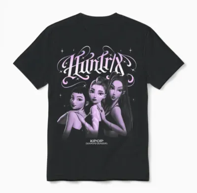 Kpop Demon Hunters Huntrix Gothic Officially Licensed Unisex T-Shirt - Black