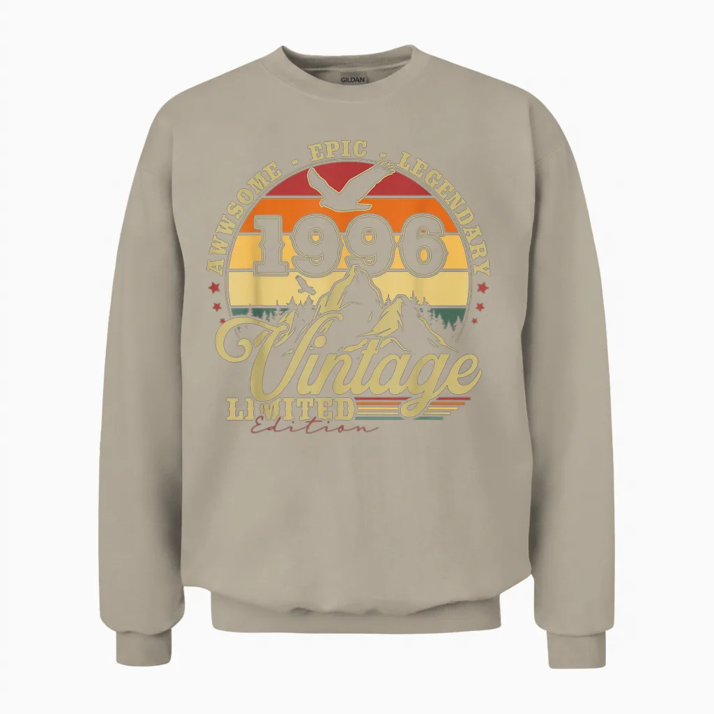 Vintage 1996 Cadeau D'anniversaire 30 Ans Hommes Et Femmes Unisex Sweatshirt in Sand