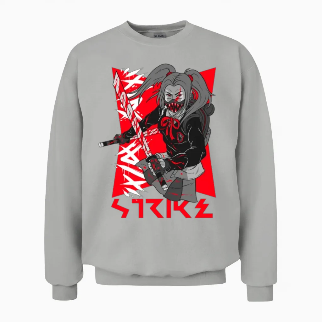 Crimson Masked Duelist Unisex Sweatshirt in Ash