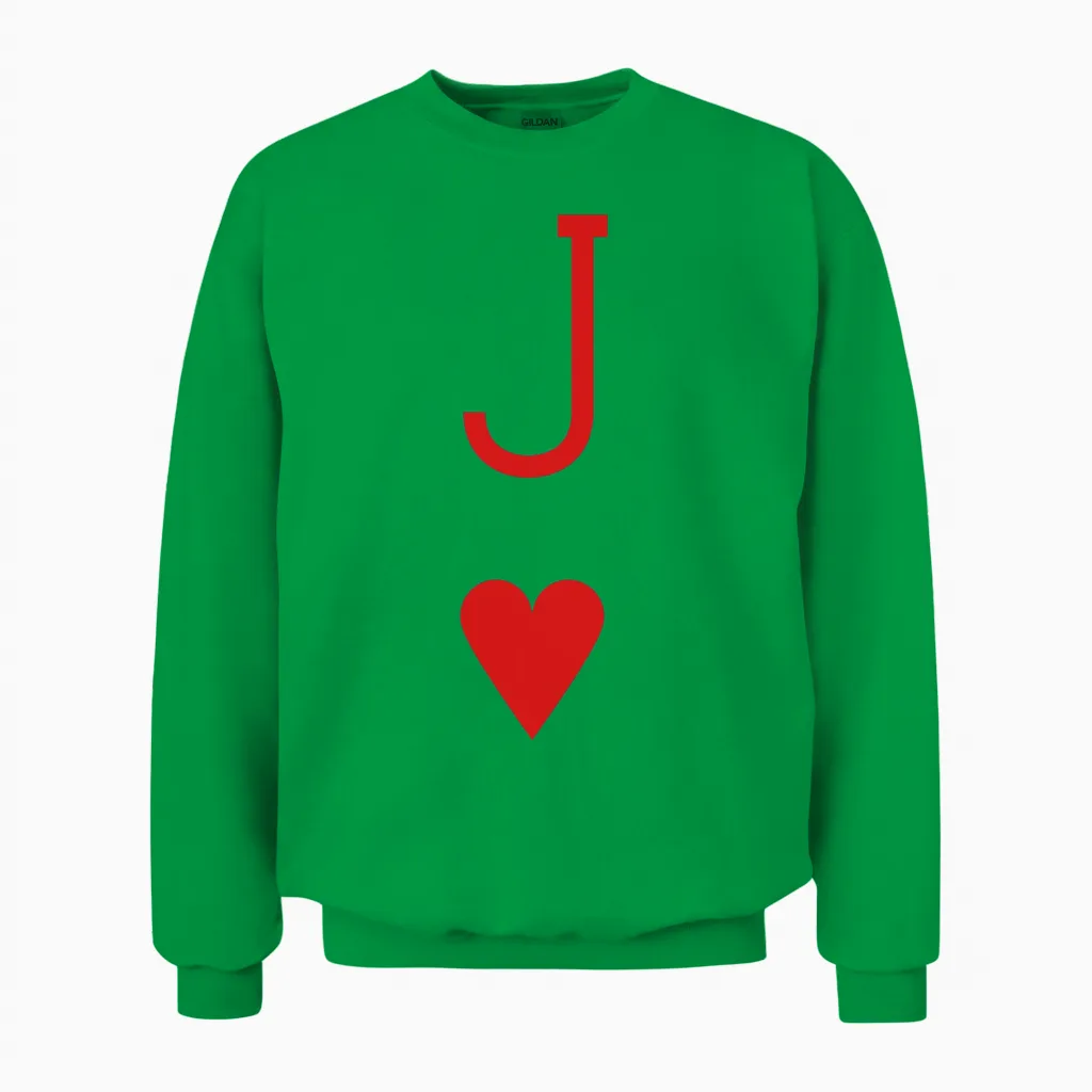 Jack of Hearts Unisex Sweatshirt in Irish Green
