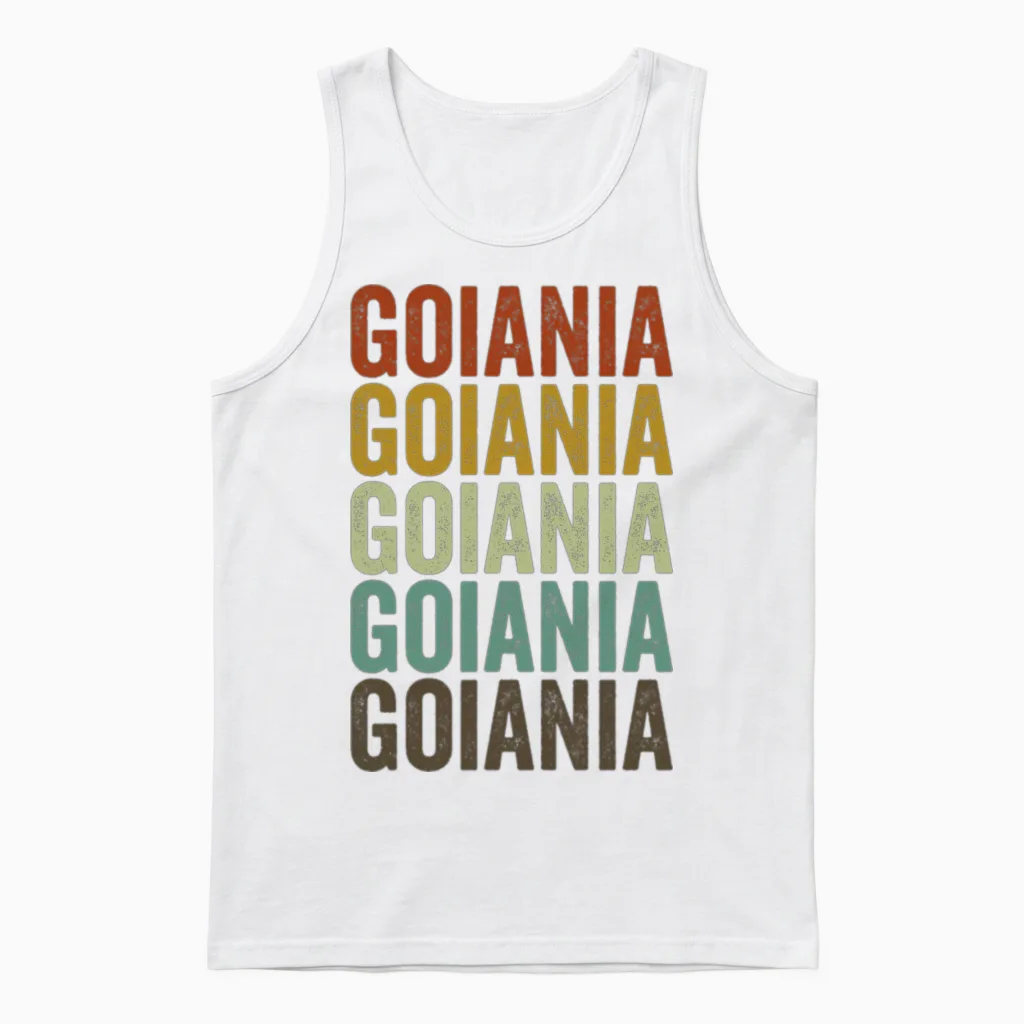 Goiania Brazil Retro Vintage Unisex Tank Top - White