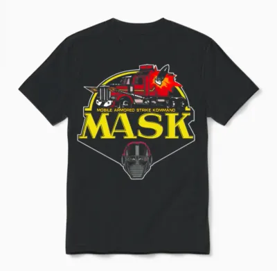 Mask Classic 80's Cartoon Series Unisex T-Shirt - Black