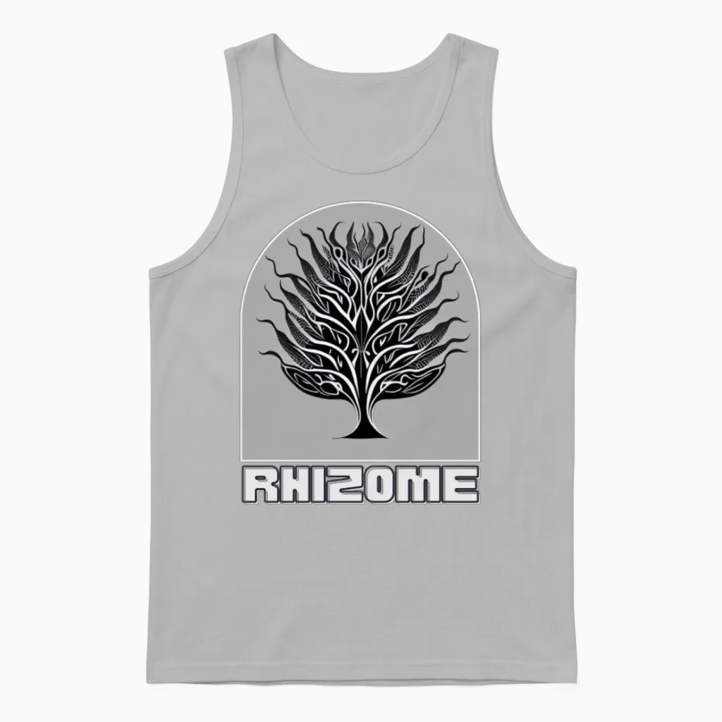 Botanical Bliss Floral & Gift Unisex Tank Top in Ash