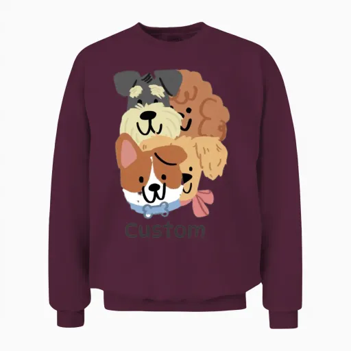 Custom Unisex Sweatshirt in Maroon