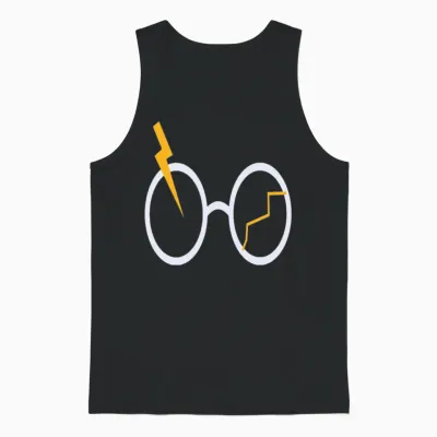 Embroidery Funny Unisex Tank Top - Black