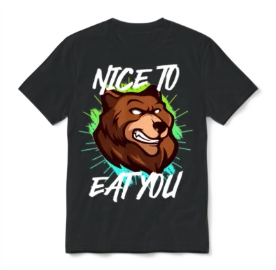 Nice to Eat You Nature Boy Mountain Lover Unisex T-Shirt - Black