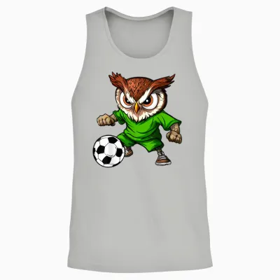 Fussball Eule Unisex Tank Top - Ash