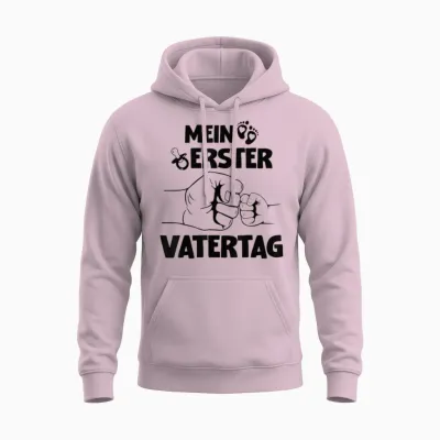 Herren Mein Erster Vatertag Vatertagsgeschenk Papa 1 Vatertag Unisex Hoodie - Light Pink