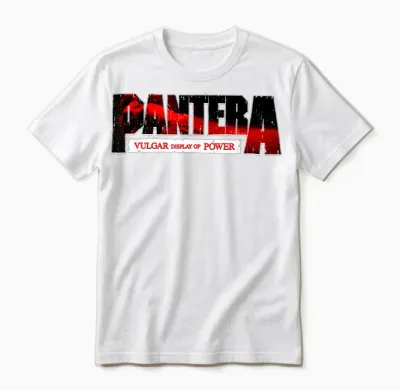 Pantera Offizielles Vulgar-Display Von Power-Logo, Rot Unisex T-Shirt - White