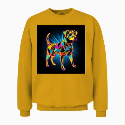 Geometric Dog Unisex Sweatshirt - Gold