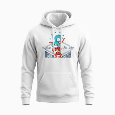 The Cat in the Hat Master of Disaster Officially Licensed Unisex Hoodie - White