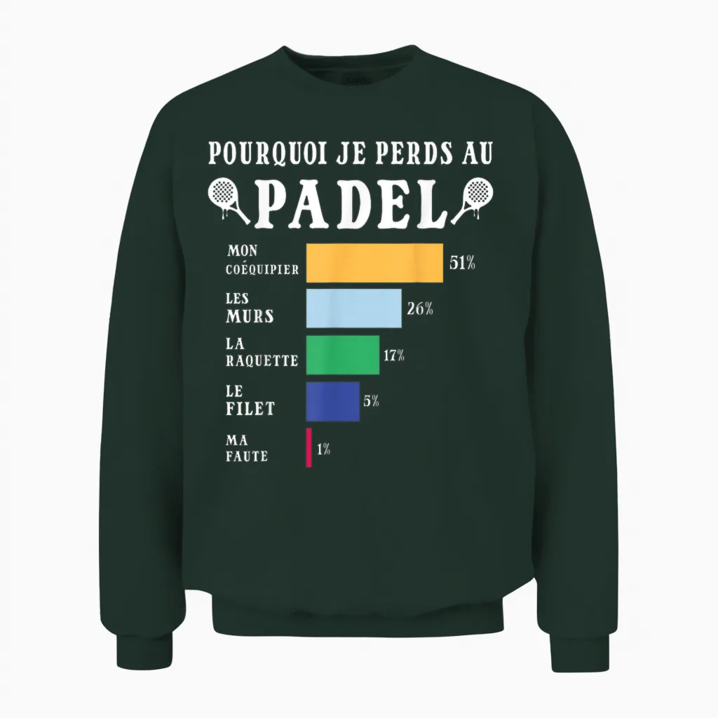Padel Homme Femme Enfant Garçon Et Fille Unisex Sweatshirt in Forest