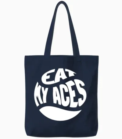 Tennis Funny Tote Bags - Navy