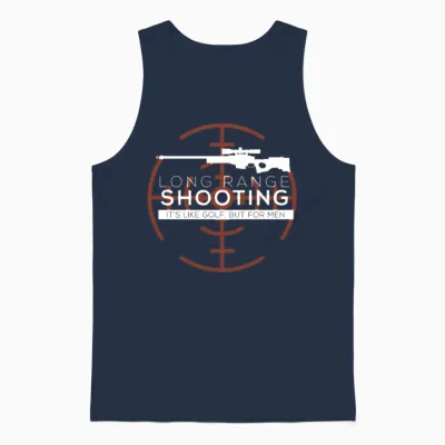 Long Range Shooting Unisex Tank Top - Navy