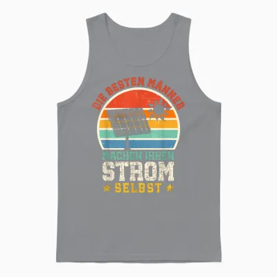 Solar Die Besten Männer Machen Ihren Strom Selbst Solar Unisex Tank Top - Sport Grey