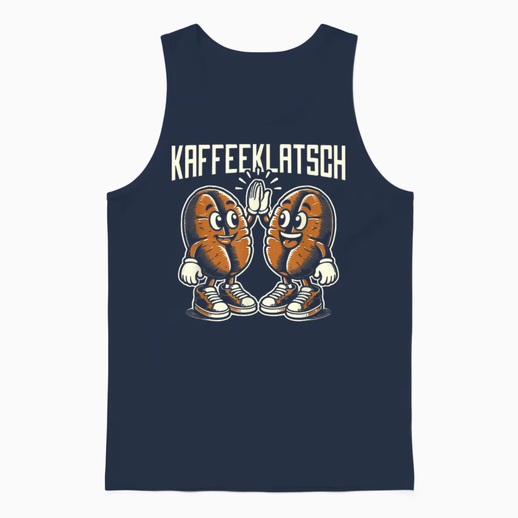 Lustiger Spruch Sarkusmus Ironie Kaffeeklatsch Unisex Tank Top in Navy