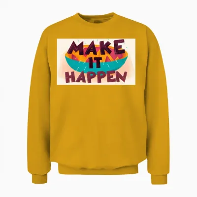 Make It Happen Color Bowl Unisex Sweatshirt - Gold