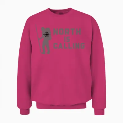 North Is Calling Compass Hiking Unisex Sweatshirt - Heliconia