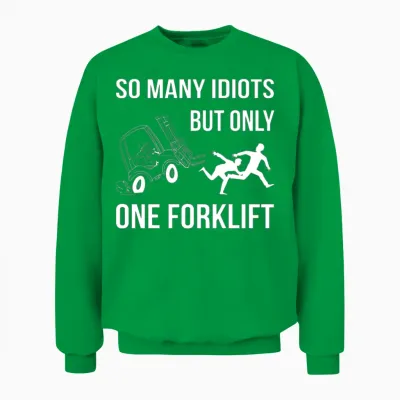 Warehouse Worker Forklift Operator Unisex Sweatshirt - Irish Green
