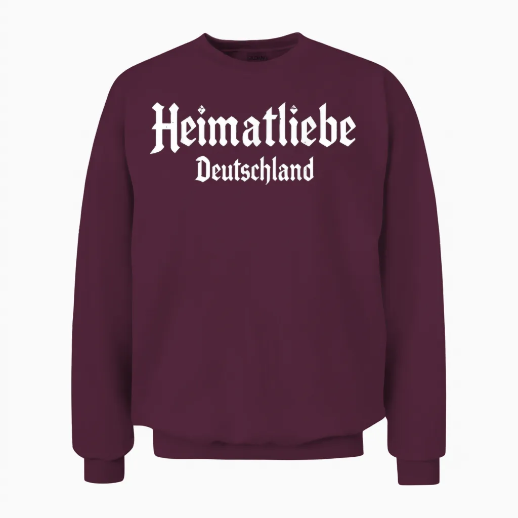 Patriotisch Retro Vintage Schrift Deutschland Heimatliebe Unisex Sweatshirt in Maroon