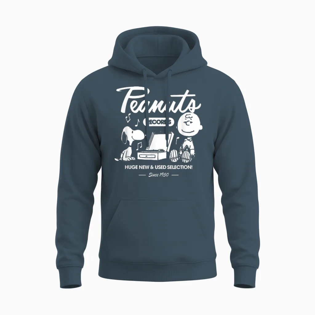 Peanuts - Snoopy Charlie Brown Record Unisex Hoodie in Dark Heather