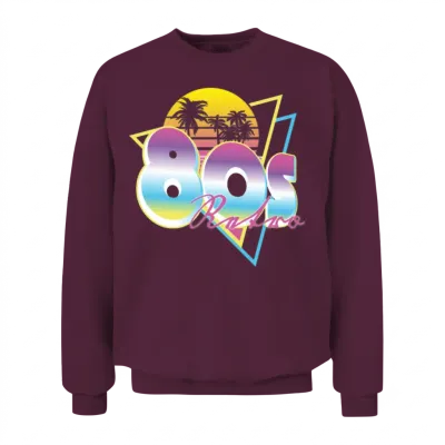 80s Retro Unisex Sweatshirt - Maroon