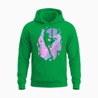 Climbing Climber Female Girl T-Shirt, Black, S Unisex Hoodie - Irish Green