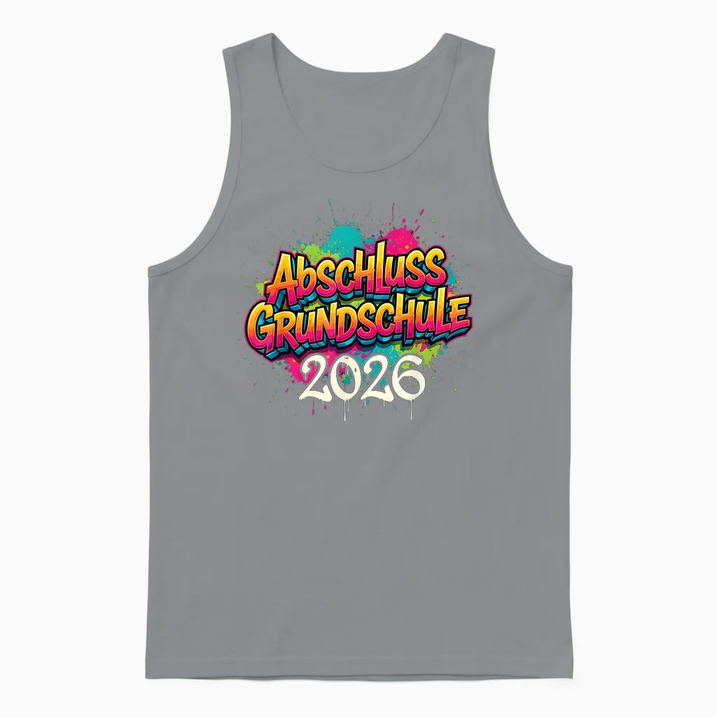 Abschluss Grundschule 2026 Schulkind Junge Unisex Tank Top in Sport Grey