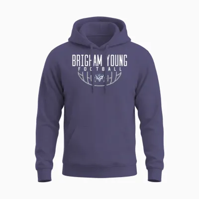 Byu Cougars Football Arch Unisex Hoodie - Heather Sport Dark Navy