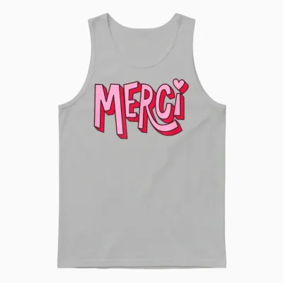 Merci Unisex Tank Top - Ash