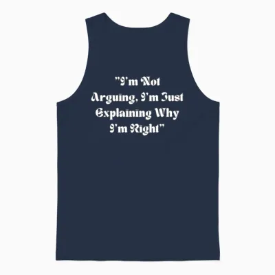 Funny Unisex Tank Top - Navy