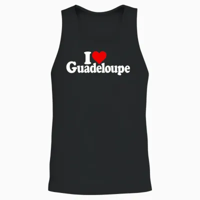 J'adore Heart Guadeloupe Unisex Tank Top - Black