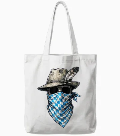 Trachtenshirt Herren Trachten Shirt Bayrisch Lausbua Bayern Tote Bags - White