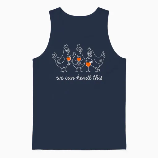 We Can Hendl This Unisex Tank Top in Navy