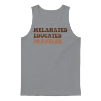 Melanated Educated Traveler Unisex Tank Top - Sport Grey – 1