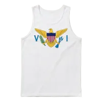 Flag of the United States Virgin Islands Unisex Tank Top - White – 1