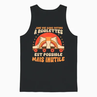 Roller Grafique T-Shirt, Black, S Unisex Tank Top - Black