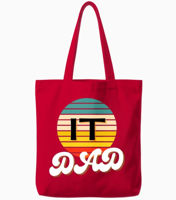It Dad Retro Tote Bags in Red