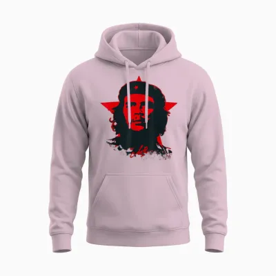 Che Guevara Shirt Stern Revolution Kuba Rebel Icon Unisex Hoodie - Light Pink