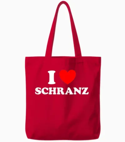 I Love Schranz Funny Hard Tekno Techno Fast Music Fan German Tote Bags - Red